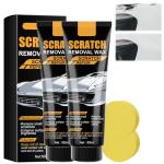 2025 Upgraded Car Scratch Removal Wax,Scratch Remover for Vehicles Deep Scratches,Car Scratch Remover with Wipe and Sponge for Car Paint Polishing & Repair(2PCS)