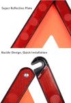 aikko Safety Triangle Kit Road Emergency Warning Reflector Roadside Reflective Early Warning Sign, Foldable 6 Pack of Emergency Car Kit