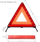 aikko Safety Triangle Kit Road Emergency Warning Reflector Roadside Reflective Early Warning Sign, Foldable 6 Pack of Emergency Car Kit