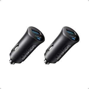 Anker USB-C Car Charger, 2-Pack 30W 2-Port Type-C Car Adapter, Cigarette Lighter Adapter with Power IQ 3.0,for iPhone 17/16/15/14/13 Series,Samsung Galaxy S25/S24/S23/S22/S21 Series,iPad Pro,AirPods