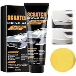 Car Scratch Removal Wax, 2025 New Scratch Remover for Vehicles, Car Scratch Repair Paste with Sponge, Car Polishing Wax Scratchs Remover Cars Paint Scratchs Repair Kit for Deep Scratches (1 Set)