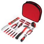 164 Piece Tool Set Hand Tool Set Home Repair Hand Tool Kit with Portable Tool Bag for College, Dorm, Household (Red)