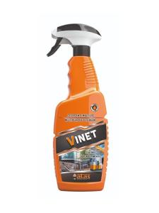 VINET – Multisurface Cleaner Spray 750ml for Car, Home & Outdoor – for Plastic, Leather, Glass & Metal – No Residues – Water-Based, Biodegradable, Fresh Scent, Made in Italy