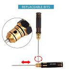 INJORA RC Hex Screw Driver Set-7PCS Car Tool Kit 0.9, 1.27, 1.3, 1.5, 2.0, 2.5, 3.0mm Hexagon Allen Screwdriver Wrenches Sets, Repair for Model Helicopter Drone Boat Car,(Tool-LSD39)