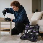 148-Piece Automotive and Home Tool Set in Purple