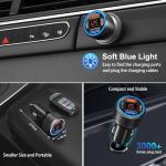 65W Dual USB-C Car Charger with Voltmeter