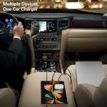 65W Dual USB-C Car Charger with Voltmeter