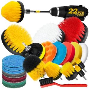 Holikme 22-Pack Drill Brush and Cleaning Pads