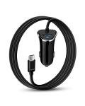 Fast USB-C Car Charger with Cable for Phones
