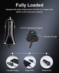 Fast USB-C Car Charger with Cable for Phones
