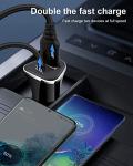 Fast USB-C Car Charger with Cable for Phones