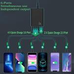 6-Port USB Car Charger with Quick Charge 3.0