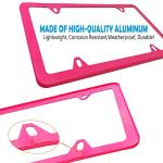 Pink Metal License Plate Frames - 2 Pack