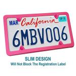 Pink Metal License Plate Frames - 2 Pack