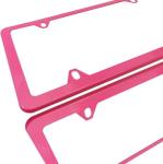 Pink Metal License Plate Frames - 2 Pack