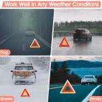 Car Safety Triangle Warning Kit with Emergency Lights