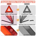Car Safety Triangle Warning Kit with Emergency Lights