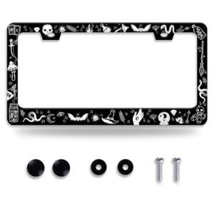 Gothic Witch License Plate Frame for Cars