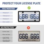License Plate Protector Frame Combo - 2 Pack