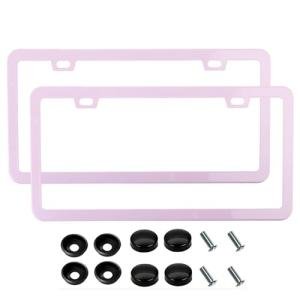 Cherry Blossom Pink License Plate Frames - 2 Pack