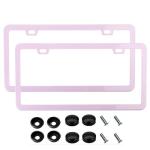 Cherry Blossom Pink License Plate Frames - 2 Pack