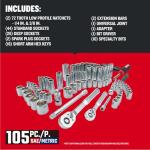 105-Piece Mechanics Tool Set with Case