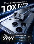 LISEN Retractable Car Charger for iPhone 17 Pro Max
