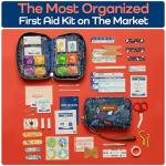 KeepGoing Travel First Aid Kit for Kids – 130 Pc. for Car, Home, Purse, Diaper Bag & Backpack with Latex-Free Bandages - Mini First Aid Kit Travel Size TSA-Approved