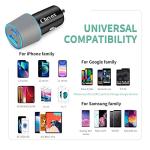 Dual USB Car Charger Adapter, Cluvox 20W Fast Charging for iPhone 17 Pro Max/Air/16 Plus/15/14/13/12/11/XS/XR/8/SE 2020/iPad 8th/Pro/Air 4/Mini, Google Pixel, Samsung Cigarette USB Charger