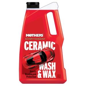 Mothers California Gold Ceramic Wash & Wax, 50 oz. – pH Neutral, Eco-Friendly, Super-Sudsy, Watermelon Scented, Boosts Beading, Enhances Gloss & Leaves a Streak-Free Shine, Foam Cannon Ready (05650)