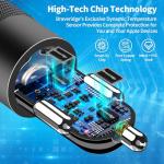 【MFi Certified】iPhone 16 Car Charger Fast Charging, BARMASO 4.8A USB Car Power Adapter USB-C Car Charger Cigarette Lighter with 2Pack Type-C Braided Cable for iPhone 16 Pro Max/15 Pro/Galaxy S24/Pixel