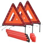 AMGSH 3Pack Safety Triangles Kit, Reflective Triangles Roadside, Standard Emergency Triangles with Case Warning Triangles for Vehicles Breakdown