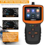 Zpana Car OBD2 Scanner Diagnostic Tool, Vehicle Check Engine Fault Code Readers, Data Clear I/M Readiness Automotive Error Scan Tool Accessories, Universal for SUV, Sedan, Truck