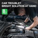 Agrieyes USB-C Rechargeable Emergency Triangle Lights, Portable Flashing LED Warning Triangle Light with 5 Modes, Portable Road Safety Hazard Light for Car Truck RV Vehicle Roadside, IP65 Waterproof