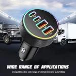 Ankuee 4-Port USB C Car Charger Adapter