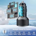 90W Dual USB-C & USB-A Car Charger