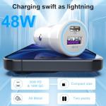 Dual Port USB-C Car Charger for iPhone 16