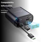 DreamBee 66W 4-in-1 Retractable Car Charger