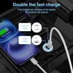Dual Port USB-C Car Charger for iPhone 16