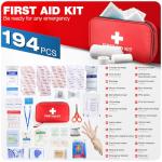 194-Piece Compact First Aid Kit for Travel
