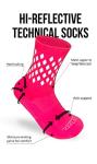 3 Pairs Pink Reflective Socks for Night Sports