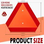 Yaocom Slow Moving Vehicle Sign with Mounting Bracket