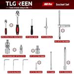 TLGREEN 108-Piece Socket Tool Kit for Cars