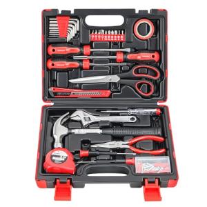 32-Piece DIY Tool Kit with Toolbox and Wrenches