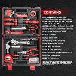 32-Piece DIY Tool Kit with Toolbox and Wrenches