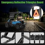 Universal Golf Cart Rear Safety Grab Bar with Reflective Triangle