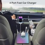 12V USB Outlet Car Charger 4 Ports Dual PD3.0
