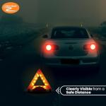 LED Reflective Warning Triangles Kit with Storage Bag