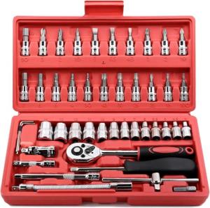 46-Piece 1/4" Drive Socket Set with Case