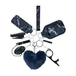10-Piece Women's Keychain Set with Safety Alarm